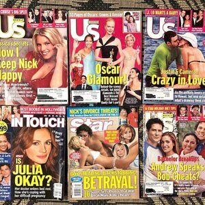 Vintage 2003-2005 Y2K US Weekly, Star and InTouch Magazines Lot of 6